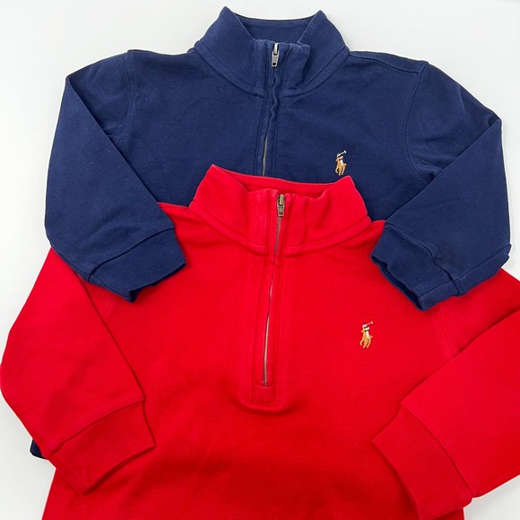 Ralph Lauren Other - Ralph Lauren Kids 24M Cotton Interlock 1/4 Zip Pullover Sweater Lot of 2